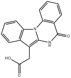 5,6-Dihydro-5-oxoindolo[1,2-a]quinazoline-7-acetic acid Struktur