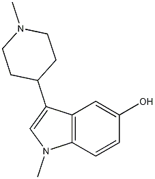 1-methyl-3-(1-methylpiperidin-4-yl)-1H-indol-5-ol Struktur