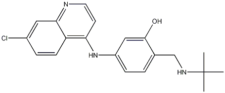 Phenol, 5-[(7-chloro-4-quinolinyl)amino]-2-[[(1,1-dimethylethyl)amino]methyl]- Struktur