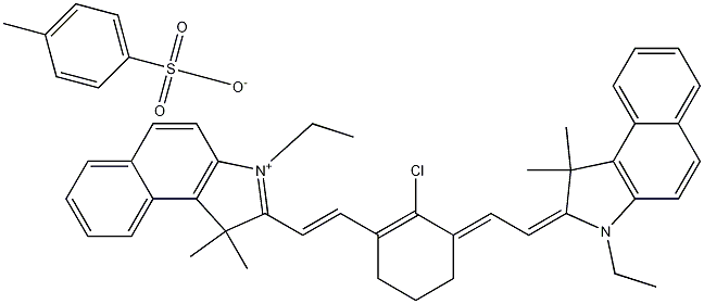 2-[2-[2-Chloro-3-[2-(3-ethyl-1,3-dihydro-1,1-dimethyl-2H-benz[e]indol-2-ylidene)ethylidene]-1-cyclohexen-1-yl]ethenyl]-3-ethyl-1,1-dimethyl-1H-benz[e]indolium 4-methylbenzenesulfonate Struktur