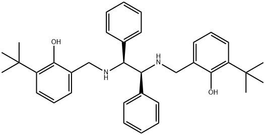 2,2'-[[(1S,2S)-1,2-Diphenyl-1,2-ethanediyl]bis(iminomethylene)]bis[6-(1,1-dimethylethyl)phenol] Struktur