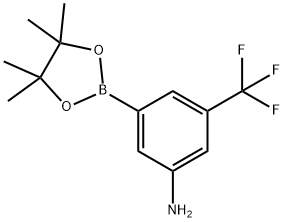 3-(4,4,5,5-Tetramethyl-1,3,2-dioxaborolan-2-yl)-5-(trifluoromethyl)aniline Struktur