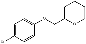 2-((4-Bromophenoxy)methyl)tetrahydro-2H-pyran Struktur