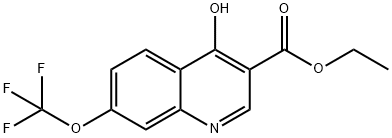 4-Hydroxy-7-trifluoromethoxyquinoline-3-carboxylic acid ethyl ester Struktur