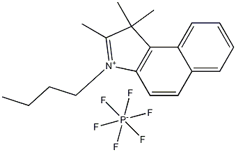 3-butyl-1,1,2-trimethyl-1H-benzo[e]indolium hexafluorophosphate(V) Struktur