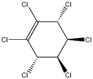 Cyclohexene, 1,2,3,4,5,6-hexachloro-, (3alpha,4beta,5beta,6alpha)- Struktur