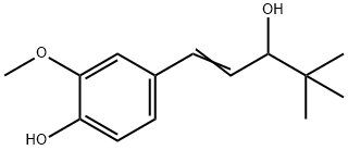 Phenol, 4-(4,4-dimethyl-3-hydroxy-1-pentenyl)-2-methoxy- Struktur