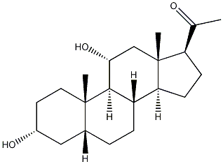 3alpha,11alpha-Dihydroxy-5beta-pregnan-20-one Struktur