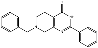 Pyrido[3,4-d]pyrimidin-4(3H)-one, 5,6,7,8-tetrahydro-2-phenyl-7-(phenylmethyl)- Struktur