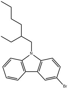 9-(2'-Ethylhexyl)-3-bromocarbazole Struktur