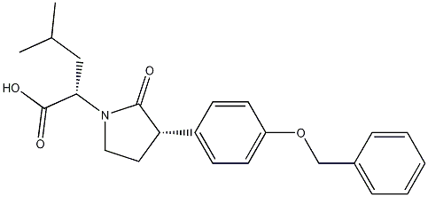 (S)-2-((S)-3-(4-(benzyloxy)phenyl)-2-oxopyrrolidin-1-yl)-4-methylpentanoic acid Struktur