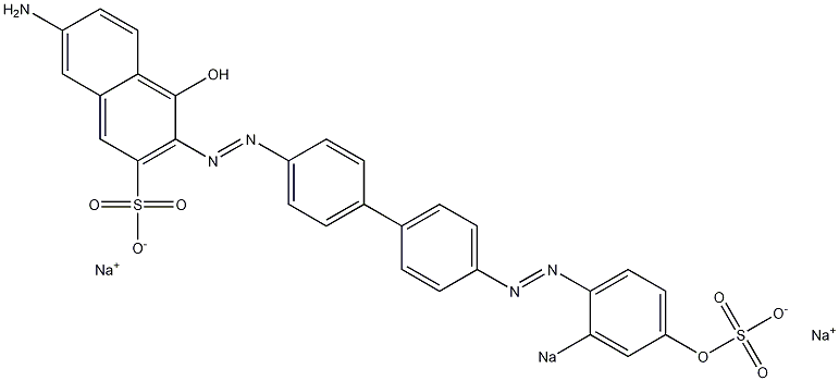 7-Amino-4-hydroxy-3-[[4'-[(4-hydroxy-2-sodiosulfophenyl)azo]-1,1'-biphenyl-4-yl]azo]naphthalene-2-sulfonic acid sodium salt Struktur