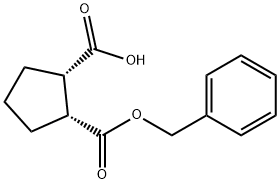 (1S,2S)-2-(benzyloxycarbonyl)cyclopentanecarboxylic acid Struktur