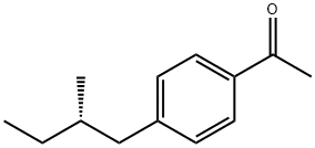 (S)-1-[4-(2-Methylbutyl)phenyl]ethanone Struktur