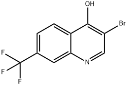 3-Bromo-4-hydroxy-7-trifluoromethylquinoline Struktur