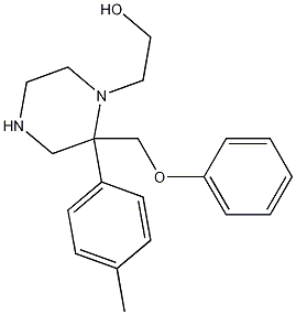 alpha-Phenoxymethyl-4-tolyl-1-piperazineethanol Struktur