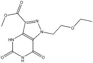 methyl 1-(2-ethoxyethyl)-4,5,6,7-tetrahydro-5,7-dioxo-1H-pyrazolo[4,3-d]pyrimidine-3-carboxylate Struktur