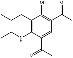 1,1-[4-(Ethylamino)-6-hydroxy-5-propyl-1,3-phenylene]bis-ethanone Struktur