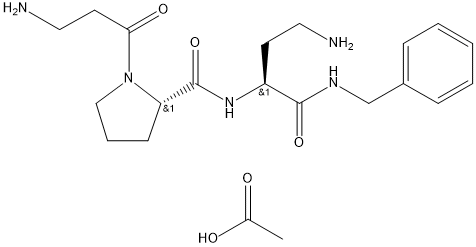 Dipeptide diaminobutyroyl benzylamide diacetate Struktur