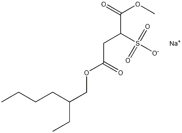 Butanedioic acid, sulfo-, 4-(2-ethylhexyl) 1-methyl ester, sodium salt Struktur