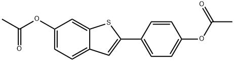 2-[4-(Acetyloxy)phenyl]benzo[b]thiophene-6-ol acetate Struktur