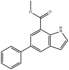 methyl 5-phenyl-1H-indole-7-carboxylate Struktur