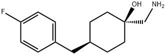 (1R,4R)-1-(AMINOMETHYL)-4-(4-FLUOROBENZYL)CYCLOHEXANOL Struktur