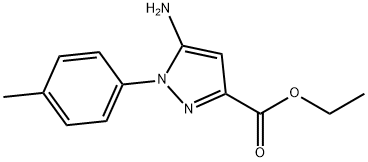 5-Amino-1-p-tolyl-1H-pyrazole-3-carboxylic acid ethyl ester Struktur