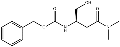 N-[(1R)-3-(Dimethylamino)-1-(hydroxymethyl)-3-oxopropyl]carbamic Acid Phenylmethyl Ester Struktur