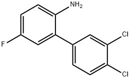 2-(3,4-Dichlorophenyl)-4-fluoroaniline Struktur