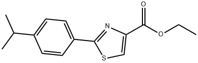 4-Thiazolecarboxylic acid, 2-[4-(1-methylethyl)phenyl]-, ethyl ester Struktur