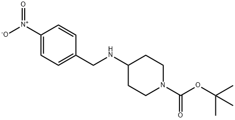 4-(4-nitrobenzylamino)piperidine-1-carboxylic acid tert-butyl ester Struktur