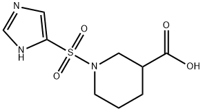 1-(1H-imidazol-4-ylsulfonyl)piperidine-3-carboxylic acid Struktur