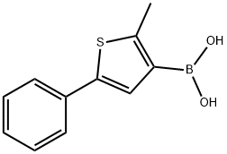 2-methyl-5-phenylthiophene-3-boronic acid Struktur