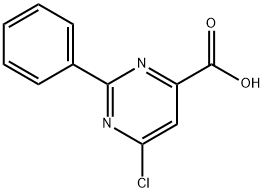 6-chloro-2-phenyl-pyrimidine-4-carboxylic acid Struktur