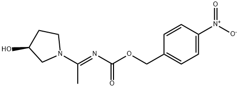 [N(E)]-[1-[(3S)-3-Hydroxy-1-pyrrolidinyl]ethylidene]carbamic acid (4-nitrophenyl)methyl ester Struktur