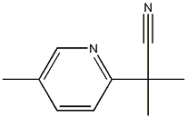 2-Methyl-2-(5-methylpyridin-2-yl)propanenitrile Struktur