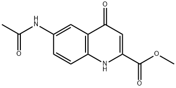 Methyl6-acetamido-4-hydroxyquinoline-2-carboxylate Struktur