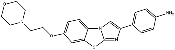 7-[2-(Morpholin-4-yl)ethoxy]-2-(4-aminophenyl)imidazo[2,1-b][1,3]benzothiazole Struktur