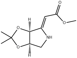 (3S,4R)-Methyl (3,4- Isopropylidenedooxypyrrolidin-2-ylidene) acetate Struktur