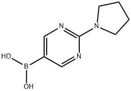 (2-Pyrrolidin-1-ylpyrimidin-5-yl)boronic acid Struktur