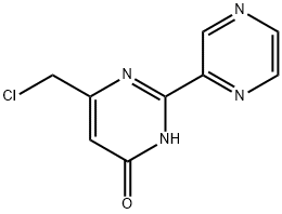 6-chloromethyl-2-pyrazin-2-yl-pyrimidin-4-ol Struktur