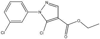 ethyl 5-chloro-1-(3-chlorophenyl)-1H-pyrazole-4-carboxylate Struktur