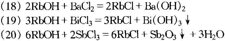 氫氧化銣與金屬氯化物反應(yīng)