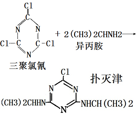 制備撲滅津的化學反應路線圖