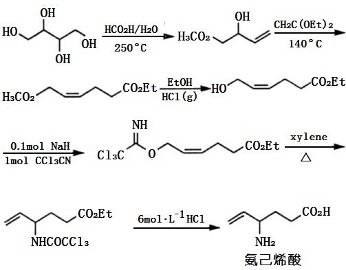 氨己烯酸的合成路線