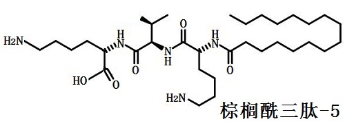 棕櫚酰三肽-5的結構