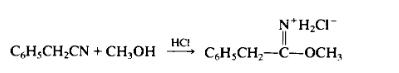 Preparation of Methyl Phenylacetimidate Hydrochloride