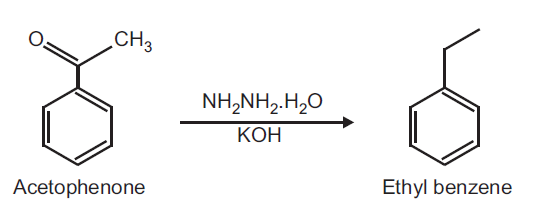 Preparation of Ethylbenzene from Acetophenone