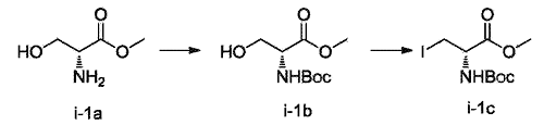  BOC-3-碘-D-丙氨酸甲酯的合成路線